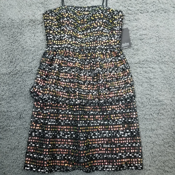Aidan by Aidan Mattox Dresses & Skirts - Aidan AIDANMATTOX Tiered Sequin Cocktail Dress Size 4